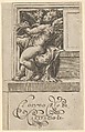 Two seated angels, facing left, reading from a song book, from The Angels' Concert, Cherubino Alberti (Zaccaria Mattia) Italian, Engraving
