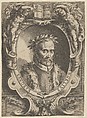 Portrait of Pietro Angela da Barga, bust-length and in a decorative border, Cherubino Alberti (Zaccaria Mattia)  Italian, Engraving