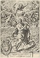The Martyrdom of Saint Cristina di Bolsena with God the Father above, Cherubino Alberti (Zaccaria Mattia) Italian, Engraving