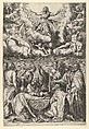 The Assumption of the Virgin with the Virgin surrounded by cherubs and with the Apostles Below
, Cherubino Alberti (Zaccaria Mattia)  Italian, Engraving