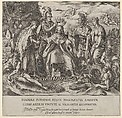 Allegory of the Medici Family with river gods in the foreground and in the clouds at right, Cherubino Alberti (Zaccaria Mattia)  Italian, Engraving
