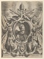 Portrait of Pope Urban VII in a decorative border, Cherubino Alberti (Zaccaria Mattia) Italian, Engraving
