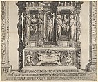 Allegory of the Christian Faith with Christ at center, holding the cross, Cherubino Alberti (Zaccaria Mattia)  Italian, Engraving