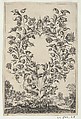 Ornament with Jewelry Design as Decorative Floral Arrangement, Anonymous, 17th century (in the style of Gédéon Légaré), Engraving
