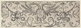 Plate 1, from "Friezes with Birds, Flowers and Meandering Wreaths and Scrolls", Theodor Bang German, Etching