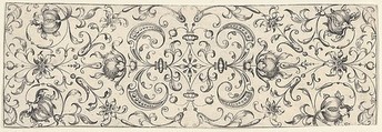 Plate 2, from "Friezes with Birds, Flowers and Meandering Wreaths and Scrolls", Theodor Bang German, Etching