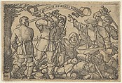The Peasants' Brawl, Sebald Beham  German, Engraving; second state of two (Pauli)
