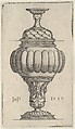 Double Goblet with Oval Decorations, Sebald Beham  German, Engraving