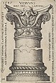 Capital and Base of a Column, Sebald Beham  German, Engraving