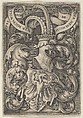 Coat of Arms with an Eagle Surrounded by Foliage, Sebald Beham  German, Engraving