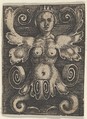 Vertical Panel with a Half-Length Female with Leaves as Arms, Jacob Binck  German, Engraving