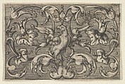 Horizontal Panel with a Bird, from "Varii Generis Opera Aurifabris Necessaria", Paul Birckenhultz  German, Engraving; first state of two (SKB)
