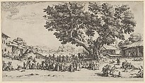 May Day Celebrations at Xeuilley, Jacques Callot French, Etching; first state of four (Lieure)