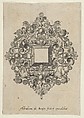 Vertical Panel with Design for a Mirror, Abraham de Bruyn Flemish, Engraving