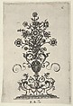 Reverse Copy of Design for a Pendant, from Ars His Myronis Nobilis Effingitus Pagellulis, Paul Birckenhultz  German, Engraving and blackwork