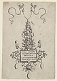 Title Page with Design for a Pendant, from "Omnis Generis Instrumenta Bellica", Paul Birckenhultz  German, Engraving