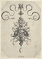 Vertical Panel with Design for a Pendant, from "Omnis Generis Instrumenta Bellica", Paul Birckenhultz  German, Engraving