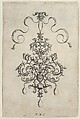 Vertical Panel with Design for a Pendant, from Ars His Myronis Nobilis Effingitus Pagellulis, Paul Birckenhultz  German, Engraving