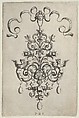 Vertical Panel with Design for a Pendant, from Ars His Myronis Nobilis Effingitus Pagellulis, Paul Birckenhultz  German, Engraving