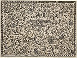 Horizontal Panel with a Bird Perched at Center, J. Boissevain, Engraving