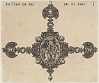 Design for a Brooch with Judith Holding the Head of Holofernes, Johann Theodor de Bry Netherlandish, Engraving and blackwork