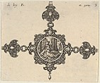Design for a Brooch with Jael Killing Sisera, Johann Theodor de Bry Netherlandish, Engraving and blackwork
