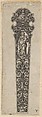Design for a Knife Handle with the Personification of Charity, Johann Theodor de Bry Netherlandish, Engraving and blackwork
