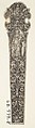 Design for a Knife Handle with the Personification of Charity, Johann Theodor de Bry Netherlandish, Engraving and blackwork