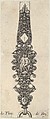 Pendant Design with Adam and Eve, from Des Pendants de Cleffs pour les Femmes, Johann Theodor de Bry Netherlandish, Engraving and blackwork