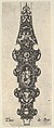 Pendant Design with Cimon and Pero, from Des Pendants de Cleffs pour les Femmes, Johann Theodor de Bry Netherlandish, Engraving and blackwork