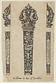 Design for a Knife Handle with the Marriage at Cana, Johann Theodor de Bry Netherlandish, Engraving and blackwork