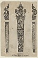 Design for a Knife Handle with a Scene of Christ Joining a Man and Woman, Johann Theodor de Bry Netherlandish, Engraving and blackwork