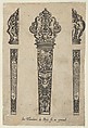 Design for a Knife Handle with the Sermon on the Mount, Johann Theodor de Bry Netherlandish, Engraving and blackwork