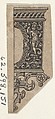 Design for a Knife Handle (Fragment from Manches de Coutiaus), Johann Theodor de Bry Netherlandish, Engraving and blackwork