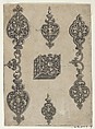 Blackwork Design for Broochs, Bracelets and Pendants, Theodor de Bry  Netherlandish, Engraving and blackwork