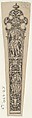Design for a Knife Handle with 'Sine Cerere et Baccho Friget Venus', Johann Theodor de Bry Netherlandish, Engraving and blackwork