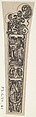 Design for a Knife Handle with Well-Dressed Couples, Johann Theodor de Bry Netherlandish, Engraving and blackwork