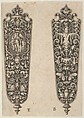 Design for Sword or Dagger Handles, Theodor de Bry  Netherlandish, Engraving and blackwork