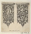 Design for Knife Handles, from Mansches de Coutiaus, Johann Theodor de Bry  Netherlandish, Engraving and blackwork