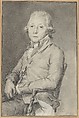 Portrait of a Man, baron Antoine Jean Gros French, Black chalk with stumping