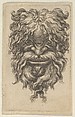 Mask with Curly Hair, a Long Mustache and a Loosely Twisted Beard, from "Divers Masques", François Chauveau  French, Etching