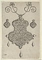 Design for the Verso of a Pendant with a Vase at Center, Jan Collaert I  Netherlandish, Engraving; first state of two (New Hollstein)