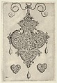 Pendant Design with Faith Standing in a Circular Temple, Jan Collaert I  Netherlandish, Engraving; first state of two (New Hollstein)