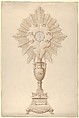 Design for a Monstrance (Presented to the City of Trieste by King Louis XVIII), Louis Lafitte French, Pen and brown ink, brush and brown wash