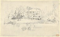 View of the Château at Folembray, Paul Huet  French, Graphite