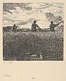 Reaping (from Wayside Posies: Original Poems of the Country Life), John William North British, Wood engraving