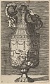 Vase with a Mask, Garlands and Two Crabs, René Boyvin  French, Engraving