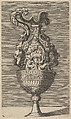 Vase with Two Winged Satyrs, René Boyvin  French, Engraving
