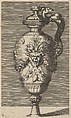 Vase with Lid, Decorated with a Mask and Garlands, René Boyvin  French, Engraving