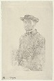 Self-Portrait, Edgar Degas French, Etching on wove paper; first state of four